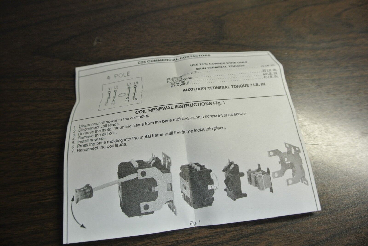 CUTLER-HAMMER C25ENF440 DEFINITE PURPOSE CONTACTOR - 24V COIL, 40A - NEW SURPLUS