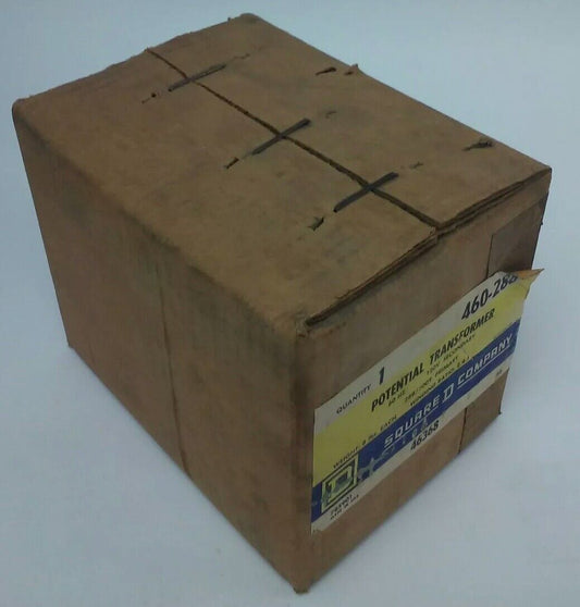 SQUARE D 460-288 POTENTIAL TRANSFORMER, 60HZ, 120V SEC,288/500Y PRIM,RATIO 2.4:1