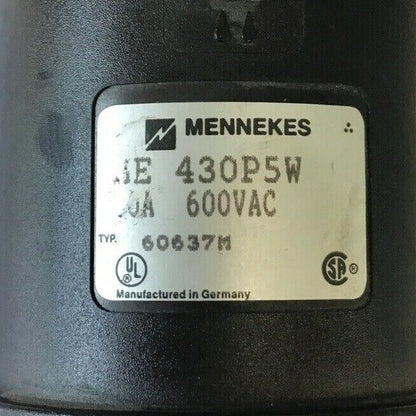 MENNEKES 430P5W 600VAC PLUG RECEPTACLE