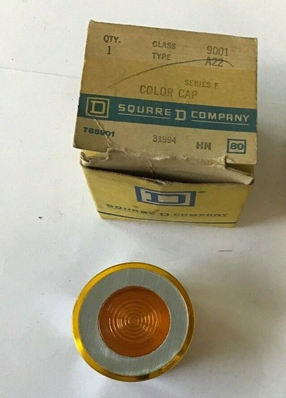 SQUARE D 9001 A22 COLOR CAP ORANGE SERIES F CAP***LOTOF2***