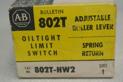 ALLEN-BRADLEY 802T-HW2 OILTIGHT LIMIT SWITCH Ser 1 / SPRING RETURN / NEW SURPLUS