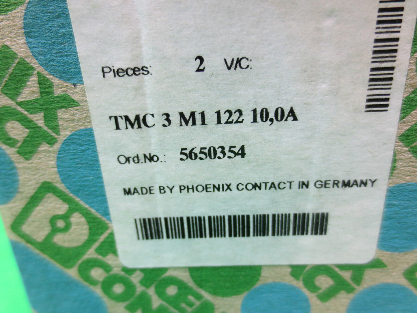 BOX of 2 / PHOENIX CONTACT TMC-3-M1-122-10.0A CIRCUIT BREAKER 10AMP  NEW SURPLUS