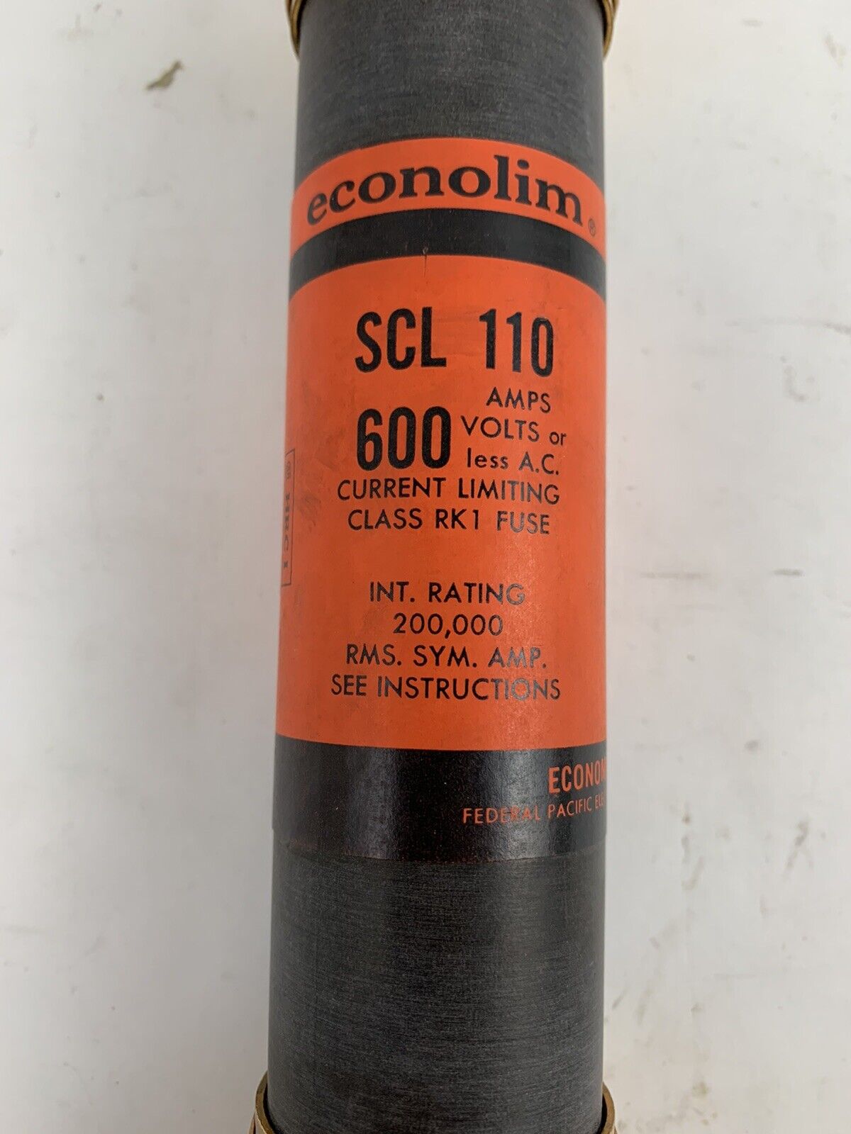 Economy Fuse Econolim SCL110 110A 600V Class RK1 Fuse