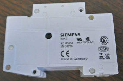 SIEMENS 5SX2 218-7 MINIATURE CIRCUIT BREAKER / 2-POLE / 15A / 400V / NEW SURPLUS