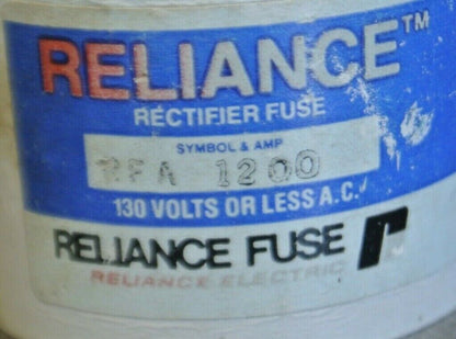 RELIANCE RFA1200 RECTIFIER FUSE / 1200A / 130V / NEW SURPLUS