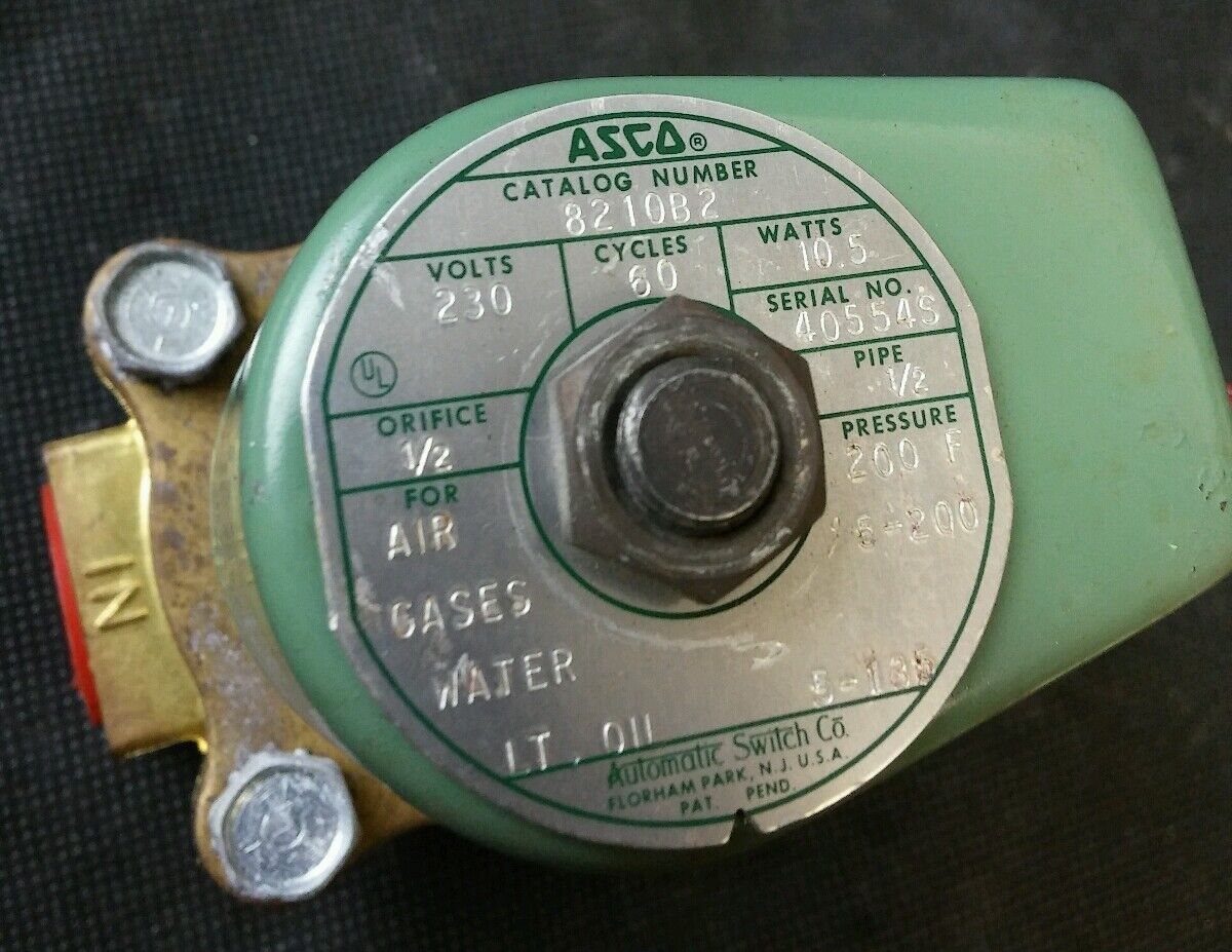 ASCO Catalog 8210B2 ASCO SOLENOID COMPLETE VALVE 821082