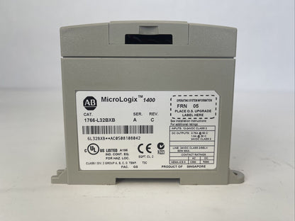ALLEN BRADLEY 1766-L32BXA MICROLOGIX 1400 CONTROLLER SER A REV C FRN 05 24VDC