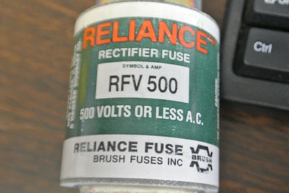 RELIANCE RFV500 RECTIFIER / SEMICONDUCTOR FUSE / 500A / 500V / NEW SURPLUS