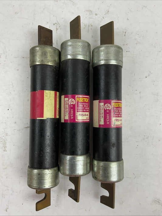 FUSETRON FRS-R-80 600VAC 80AMP DUAL ELEMENT TIME DELAY CLASS K5 FUSE (LOT OF 3)