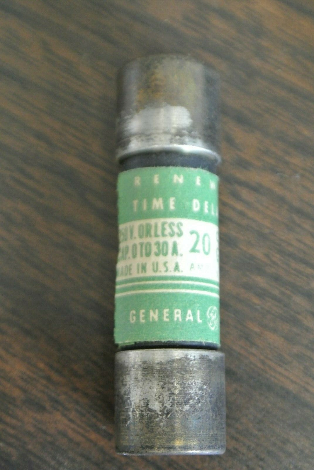 BOX of 10 GENERAL ELECTRIC GF1A20 RENEWABLE FUSE / 20A / 250V / NEW SURPLUS