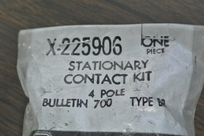 ALLEN-BRADLEY X-225906 4-POLE STATIONARY CONTACT KIT / TYPE BR / NEW SURPLUS