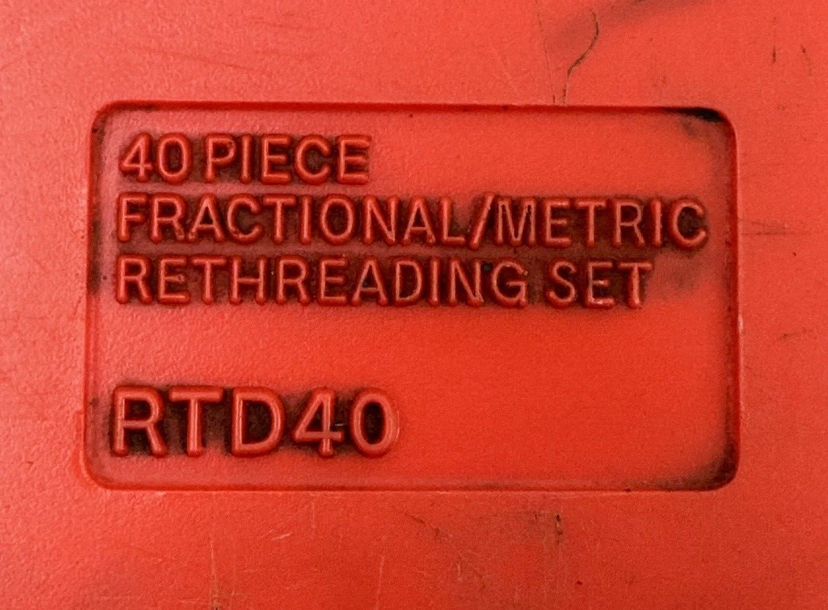 SNAP-ON - RTD40 - RETHREADING SET - MISSING NC 3/8, 7/16 TAP, NF 1/4 DIE, 1 FILE