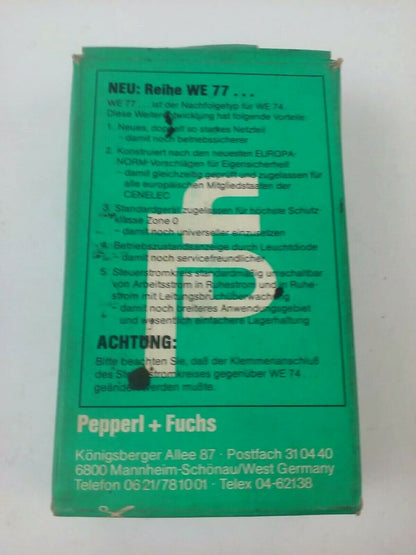 PEPPERL + FUCHS WE77/EX1 SWITCH AMPLIFIER 120VAC R.B. DENISON PROXSWITCH