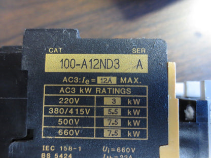 ALLEN BRADLEY 100-A12ND3 + 193-A1D1 + 195-FA20 Ser. A - CONTACTOR + O'LOAD RELAY