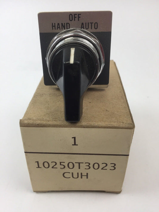 CUTLER HAMMER 10250T3023 SELECTOR SWITCH WITH 10250T/91000T/E34 CONTACT