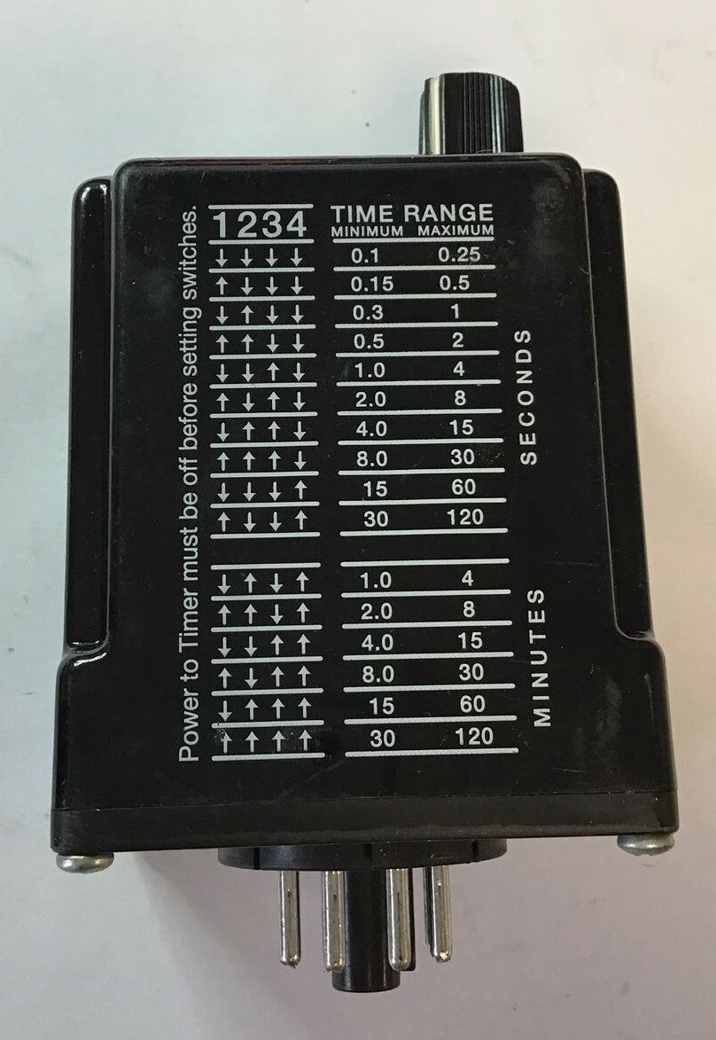 MACROMATIC SS-60222 TIME DELAY RELAY PROGRAMMABLE 120VAC 10A TIME RANGER LOTOF3