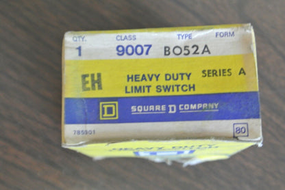 SQUARE D 9007 BO52A Ser. A / HEAVY DUTY LIMIT SWITCH / NEW SURPLUS in BOX