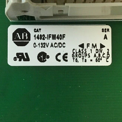 ALLEN BRADLEY 1492-IFM40F, INTERFACE MODULE, 40 POS.  132VAC