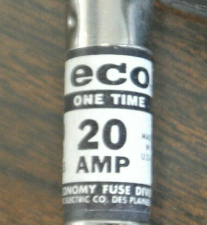 BOX of 10 / ECONOMY / ECO / FPE MOL-20 MIDGET FUSE / 20A / 250V / NEW SURPLUS