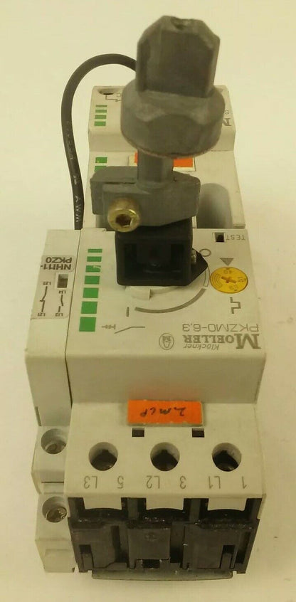 KLOCKNER MOELLER PKZM0-6,3 MOTOR STARTER W/ SE00-11-PKZ0, NHI11-PKZ0, 240V COIL