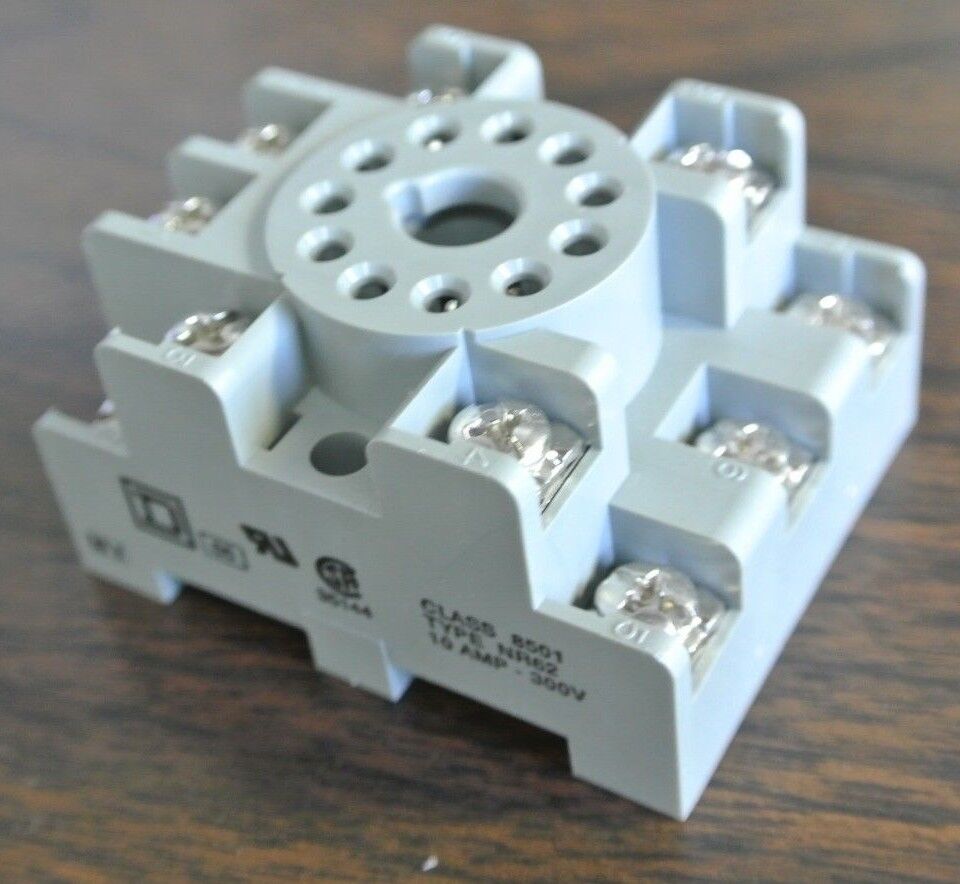 SQUARE D - 8501 N62, Ser. A - 11-PIN DOUBLE TIER RELAY SOCKET - NEW SURPLUS