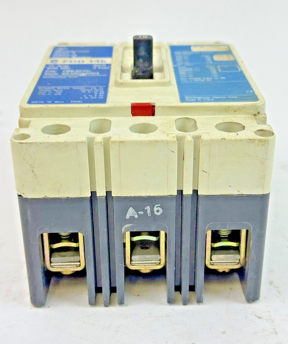 EATON / CUTLER-HAMMMER - FDB3015L - CIRCUIT BREAKER - 3 POLE/ 15 A/ 600 VAC