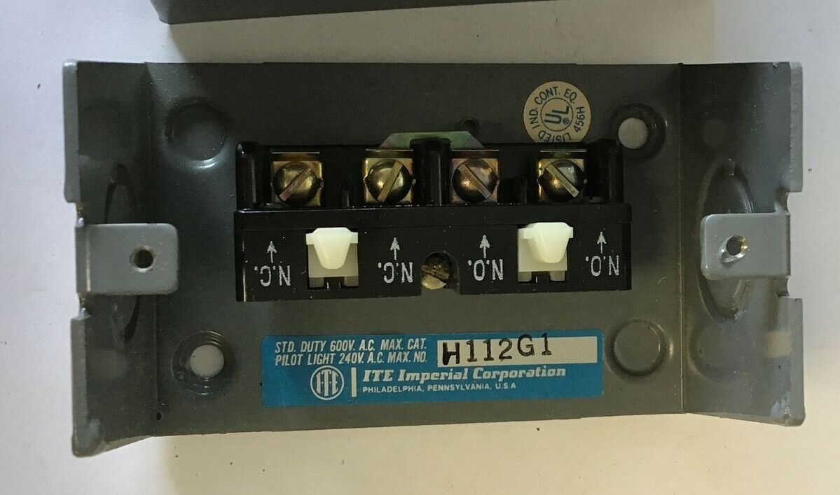 ITE H112G1 PUSH BUTTON CONTROL 600VAC