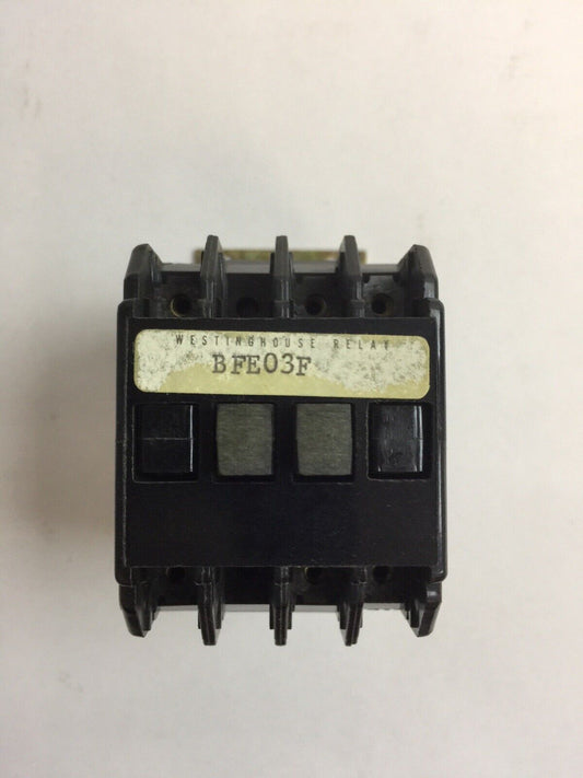 WESTINGHOUSE BFE03F CONTROL RELAY 300VAC 10A 765A376G07 COIL 120V 60C 177C128G01