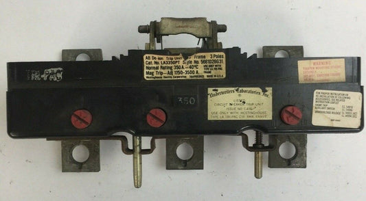 WESTINGHOUSE LA3350PT AB DE-ION TRIP UNIT 3POLE 350AMP 5661D26G31