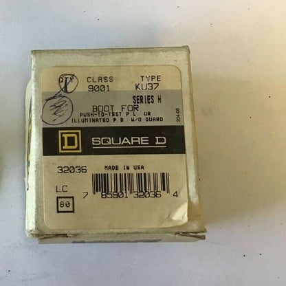 SQUARE D 9001 KU37 BOOT FOR PUSH TO TEST P.B. . ILL. W/O GUARD SER.H