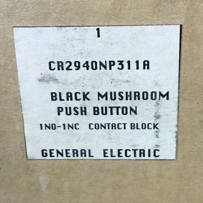 GENERAL ELECTRIC BLACK MUSHROOM PUSH BUTTON CR2940NP311A