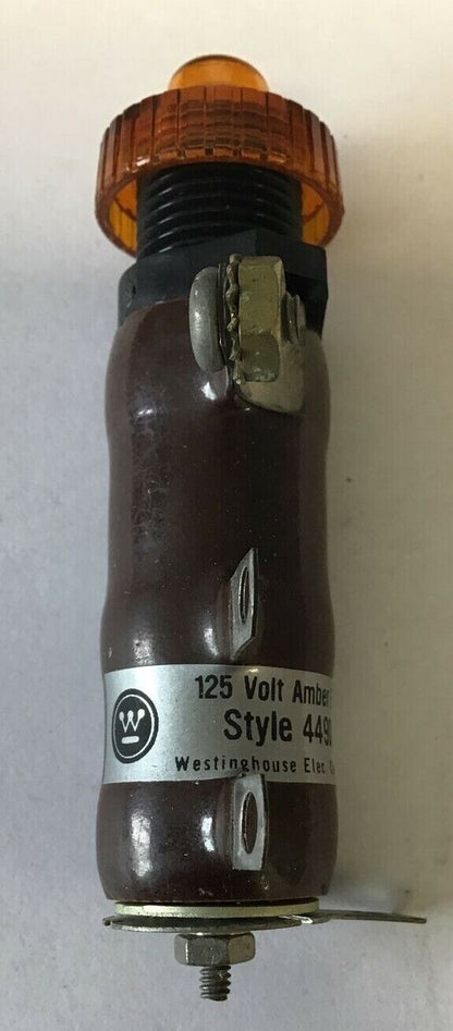 WESTINGHOUSE 449D187G83 TYPE EZC MINALITE 125V AMBER LENS