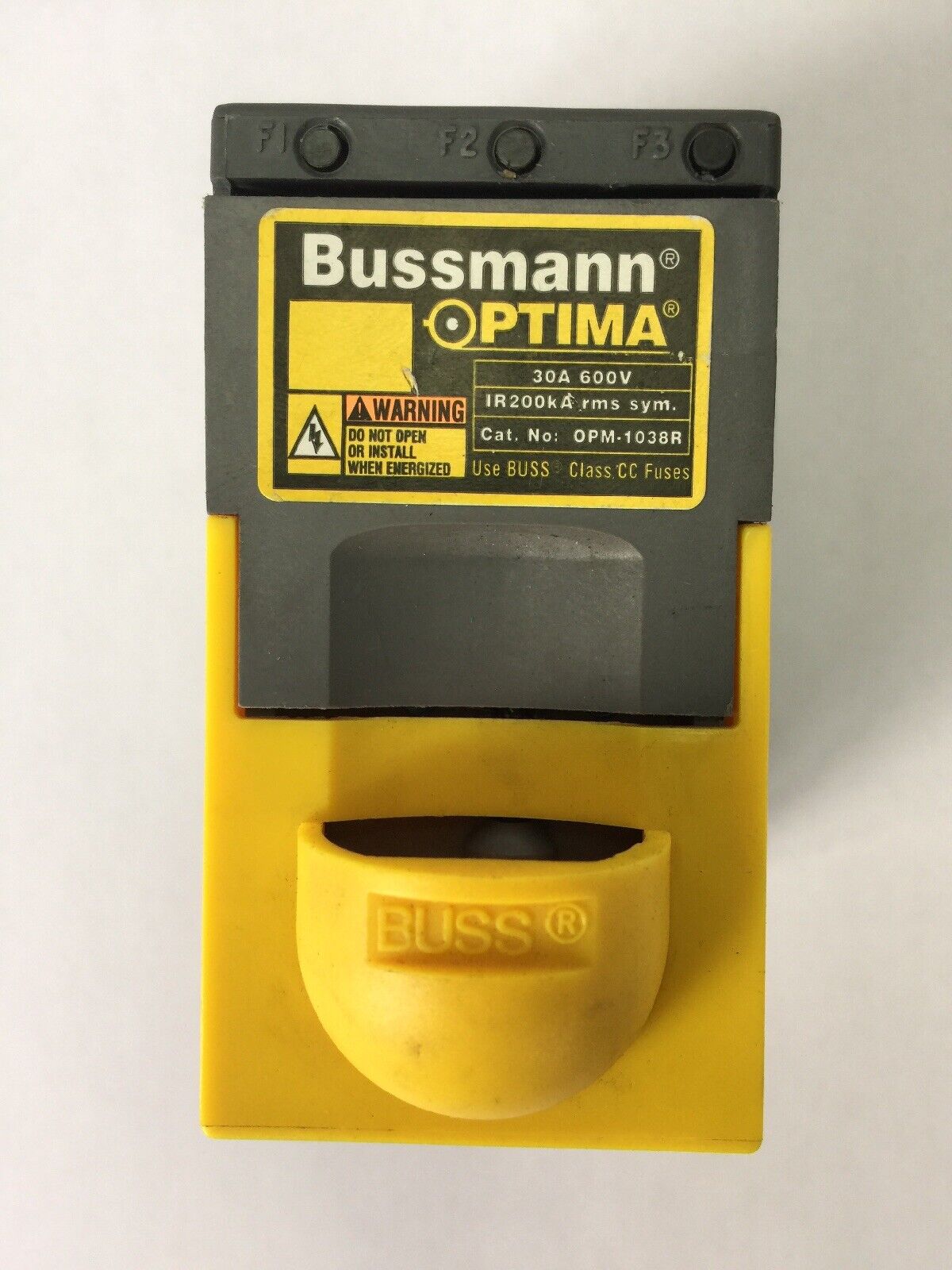 BUSSMAN OPTIMA OPM-1038R FUSE BLOCK HOLDER 30A 600V OPTIMA OVERCURRENT PROTECTIO