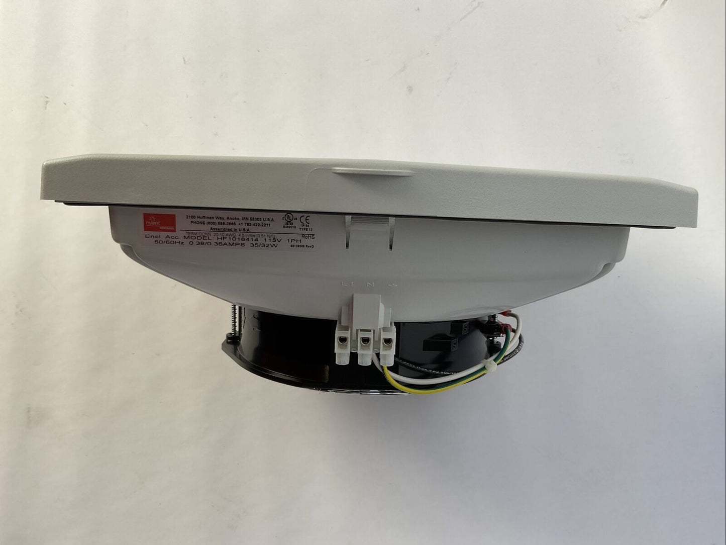 NVENT HF1016414 SIDE MOUNT FILTER FAN 115V 50/60HZ 0.38/0.36AMP 35/32W