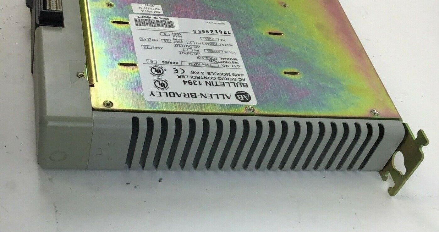 ALLEN BRADLEY 1394-AM04 SERVO CONTROLLER SER.B 530/680V 4.8AMPS 0-240HZ
