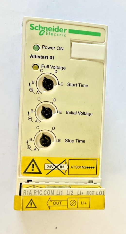 SCHNEIDER ELECTRIC ATSO1N212RT SOFT STARTER 50/60HZ 460VAC 7.5HP