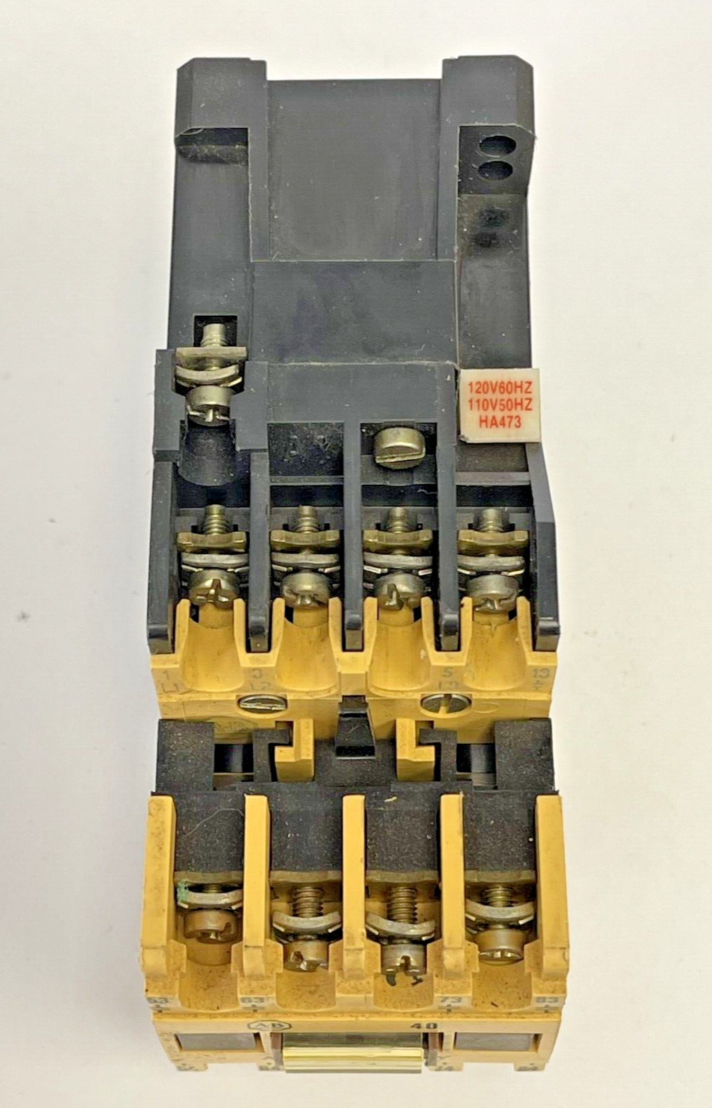 ALLEN BRADLEY - 100-A09ND3 B -CONTACTOR 9A, 600V, 120V COIL & 195-FA40 A -RELAY
