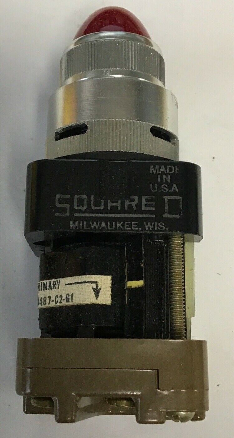 SQUARE D 9001 TP-21R2 120/110V 60/50CY RED PILOT LIGHT