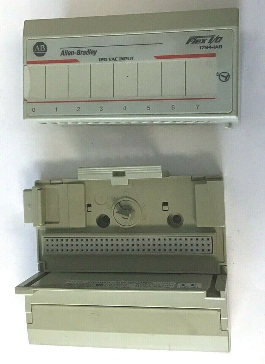 ALLEN BRADLEY 1794-IAB FLEX I/O MODULE 120VAC W/1794-TBN/A TERMINAL BLOCK 230VAC