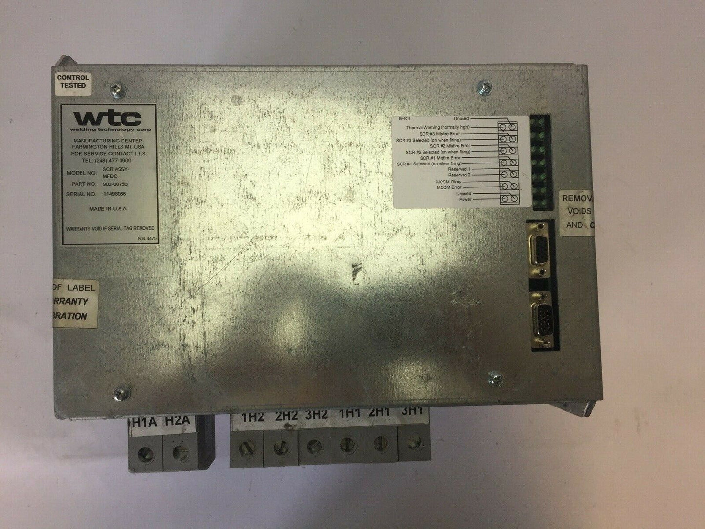 WTC SCR ASSY-MFDC CONTROLLER MODULE