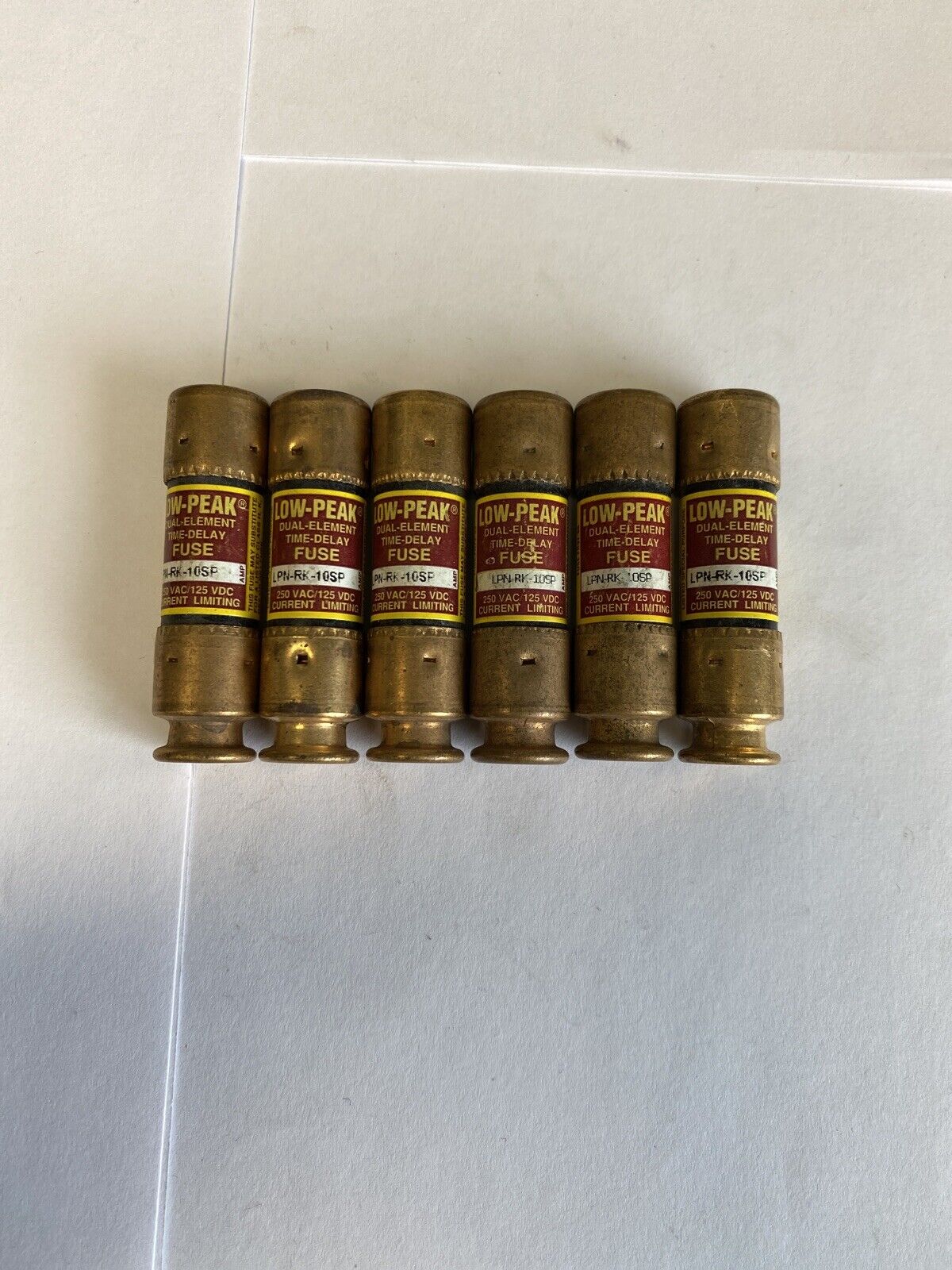 Bussmann Low-Peak LPN-RK-10SP 10A 250V Fuse "Lot of 6"