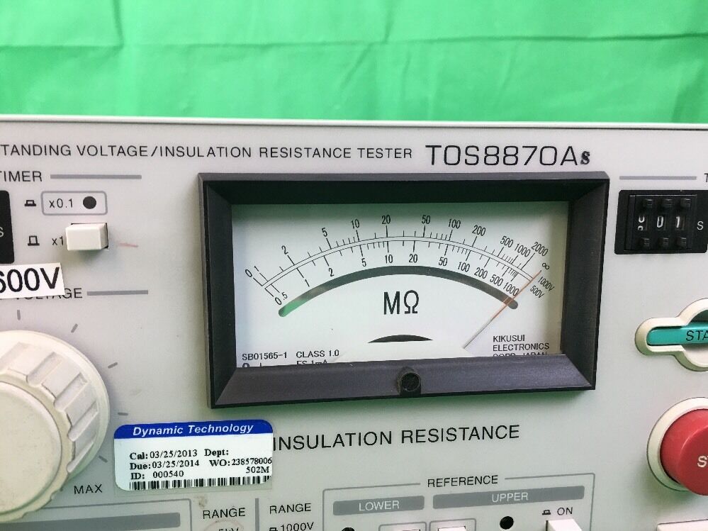 KIKUSUI TOS8870A WITHSTANDING VOLTAGE/ INSULATION RESISTANCE TESTER