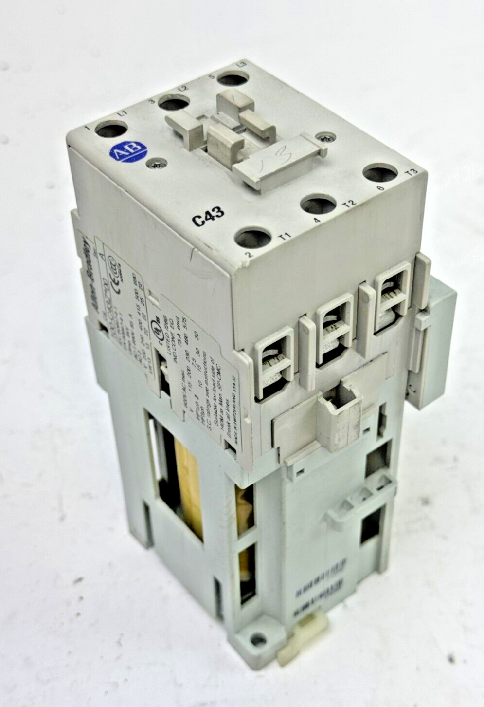 ALLEN-BRADLEY 100-C43Z*00 SER. A CONTACTOR W 24VDC COIL & 100-FSD250 & 100-S