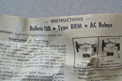 ALLEN-BRADLEY 700-BRM400A1 AC RELAY - 110/120V NEMA OPEN - 4 N.O. - NEW SURPLUS