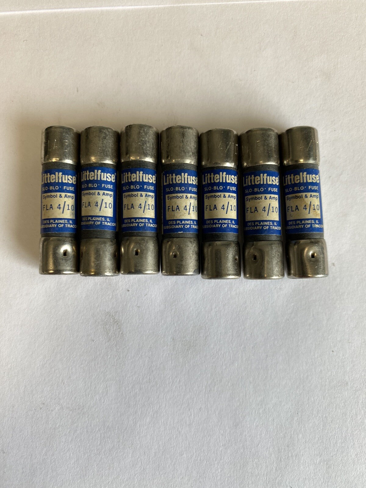 Littelfuse Slo-Blo FLA4/10 4/10A 125V Fuse "Lot of 7"