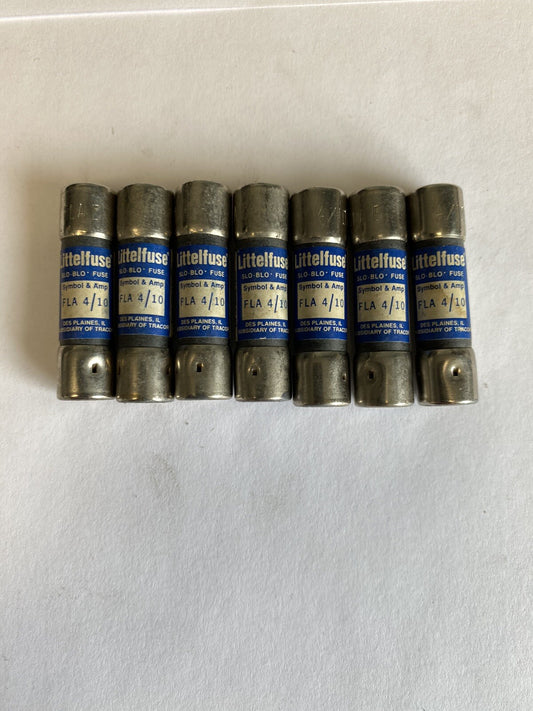 Littelfuse Slo-Blo FLA4/10 4/10A 125V Fuse "Lot of 7"