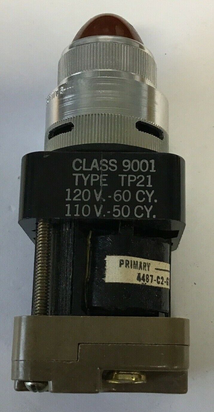 SQUARE D 9001 TP-21 120/110V 60/50CY AMBER/ORANGE PILOT LIGHT