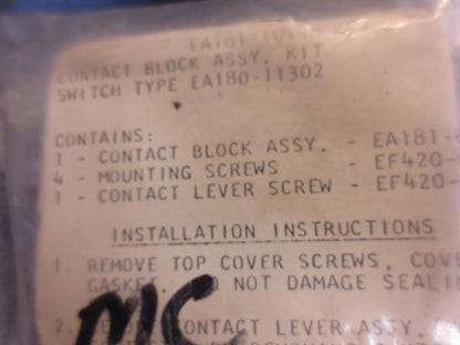 NAMCO EA181-10140 Rev. C CONTACT BLOCK ASSEMBLY KIT - NEW SURPLUS