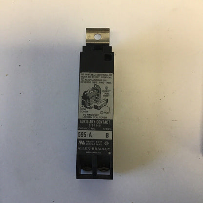 ALLEN BRADLEY 595-A SERIES C & 595-A SERIES B AUXILIARY CONTACT
