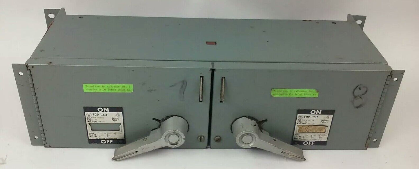 WESTINGHOUSE FDPT2211R SER.B FUSIBLE TWIN PANELBOARD SWITCH 30A 240V 2P 7.5HP